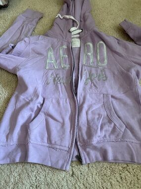 Aéropostale Lavender Zip-Up Hoodie